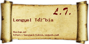 Lengyel Tóbia névjegykártya